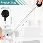 100 Pack Retractable Badge Reel Clips - Image 2