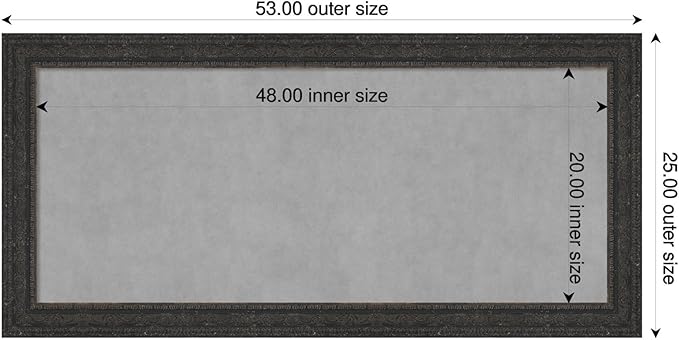 Amanti Art Black Framed Magnetic Board 25x53 Oversize Vision Board - Image 2