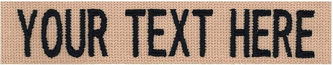 Northern Safari Custom Uniform Name Tapes Solid Colors. Coyote Tan Webbing by NORTHERNSAFARI
