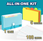 H4D 3x5 Index Card Case with 100 Heavyweight Ruled Index Cards and Dividers - Image 2