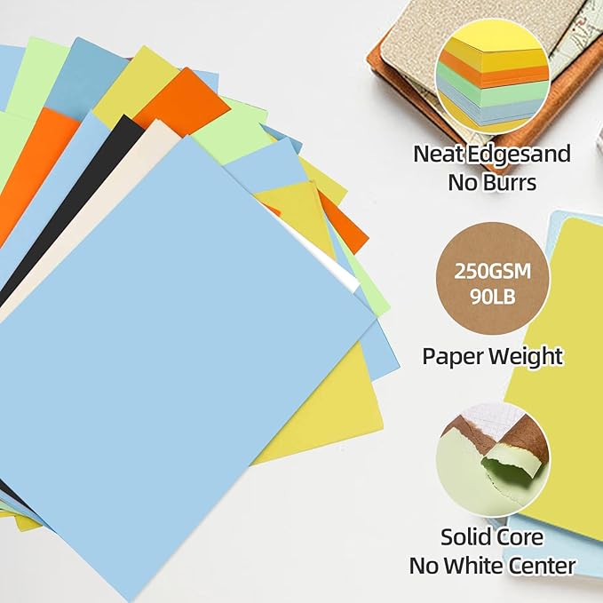 30 Sheets Orange Cardstock 8.5'' x 11'', 250gsm/90lb Heavyweight Cover - Image 3