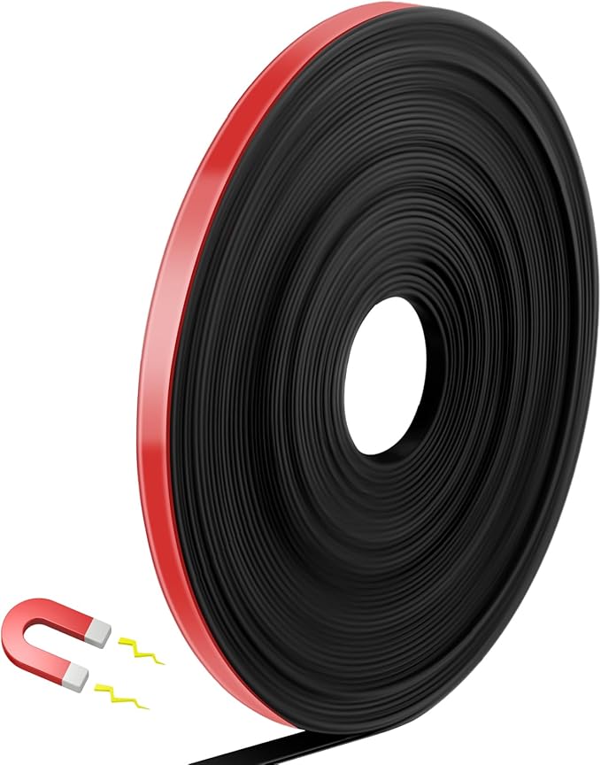 AmazingSpark Magnetic Tape Roll Thin Strips, 0.39 Inch x 33 Feet Magnetic Board by Unknown