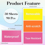 STARLIBOO Removable Colored Labels Stickers, 3X5 Inch Removable Large Label - Image 2