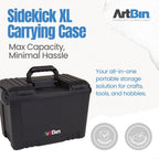 artbin sidekick xl carrying case with handle, black shown in use
