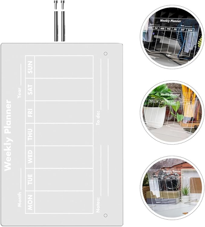 COHEALI Transparent Acrylic Memo Board Erasable Writing Message Board - Image 4