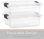 Superio Storage Bins with Lids- 2 Pack, 7.4 Qt Clear Boxes - Image 4