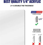 SignHero Sneeze Guard | Large, Sturdy ¼” Acrylic Plexiglass Shield | USA-Made - Image 5