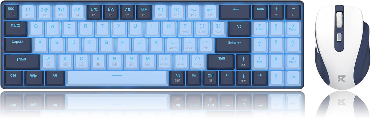Redragon BS8773 Wireless Keyboard and Mouse Combo, 78 Keys 2.4Ghz Wireless Lo...
