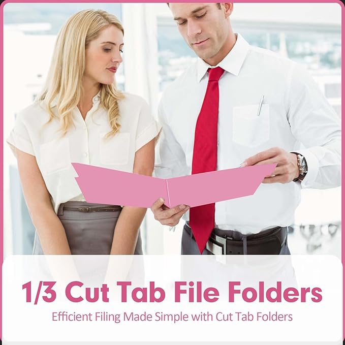 File Folder, PANDRI 120 Pack File Folder, 1/3 Cut Tab, Letter Size, Filing - Image 6