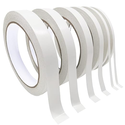 SmaringWing Double Sided Tape for Crafts, 6 Rolls Multi-Size Double-Sided by SmaringWing