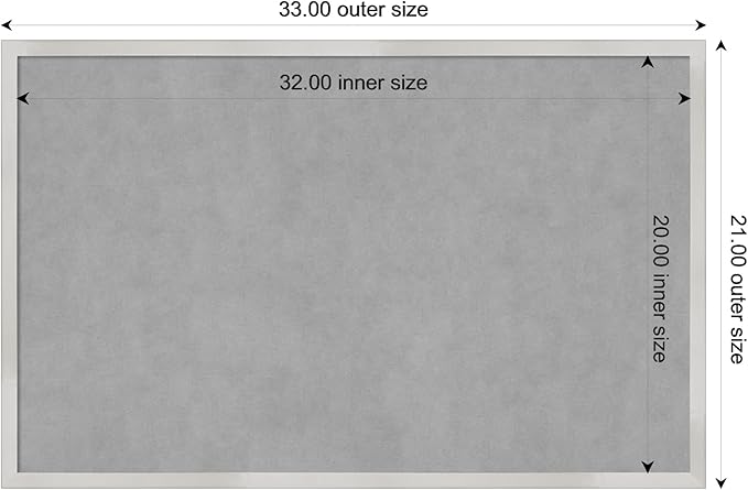 Amanti Art Silver Framed Magnetic Board 21x33 Large Vision Board - Image 3
