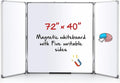 72” x 40” Foldable Whiteboard Dry Erase Board Large Tri Folding Whiteboard by Unknown