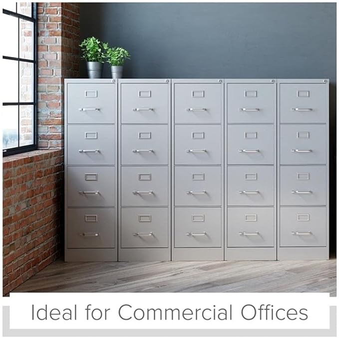 Scranton & Co 4-Drawer 22" Deep Letter Filing Cabinet in Black, Office - Image 2