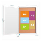 36×24 Inch Lockable Enclosed Bulletin Board, Weather-Resistant Outdoor - Image 2