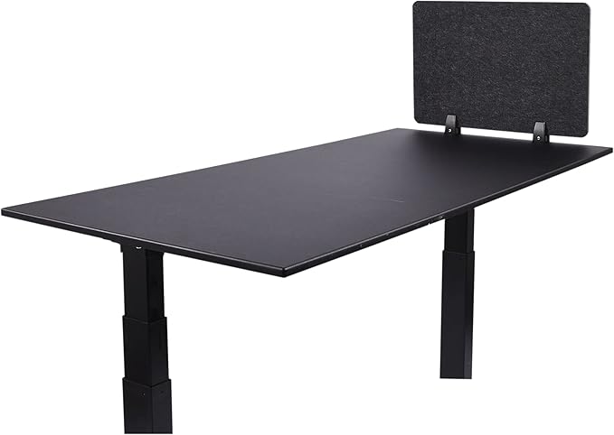 Stand Up Desk Store ReFocus Raw Clamp-On Acoustic Desk Divider Mounted Privacy - Image 2