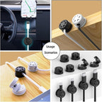 ITUGOU 11PCS Cable Management Cord Holder Organizer, Magnetic Cable Clips - Image 4