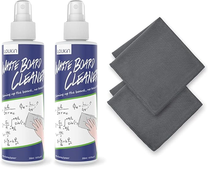 loukin Non-Toxic Whiteboard Cleaner, 8.5 fl oz Dry Erase Board Cleaner by LOUKIN