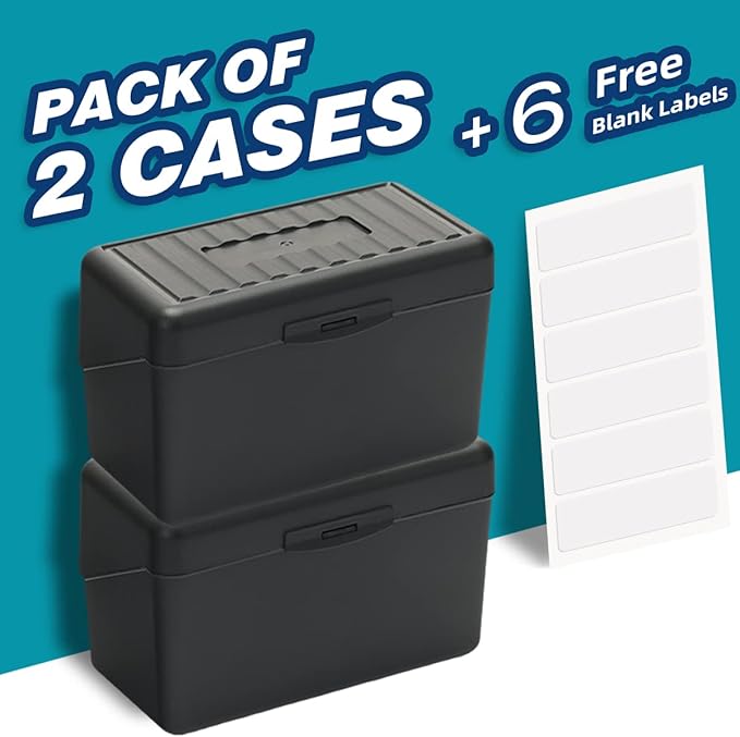 H4D Index Card Holder 3x5, Index Card Box Organizer Case, 3x5 Flash Note Card - Image 2
