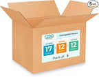 Medium Shipping & Moving Boxes 17 x 12 x 12 inches by IDLPackaging