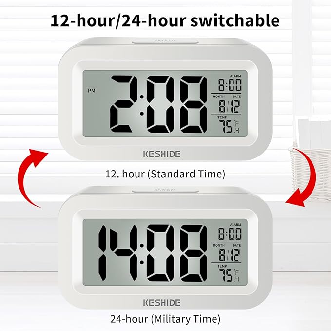 KESHIDE Travel Digital Alarm Clock, Battery Operated - Image 5