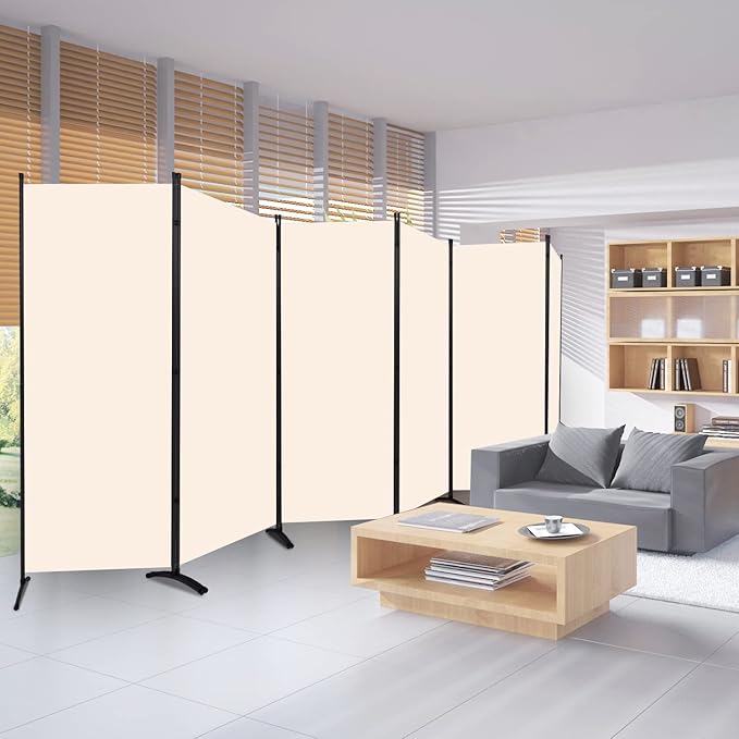 Room Divider 6FT Folding Privacy Screens, 6 Panel Partition Room Dividers - Image 5