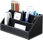 KINGFOM Pu Leather Desk Organizer by KingfomLeatherHomeOfficeDecor