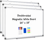 AMUSIGHT 3 Pack Double-Sided Magnetic Whiteboard, Aluminum Frame White Board by AMUSIGHT