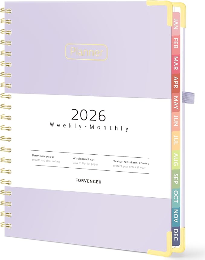 Forvencer 2026 Planner, Hardcover Calendar Planner Weekly and Monthly, Jan 2026 by Forvencer