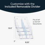 SimplyImagine Acrylic Brochure Holder, 4 Tier Clear Literature - Image 4