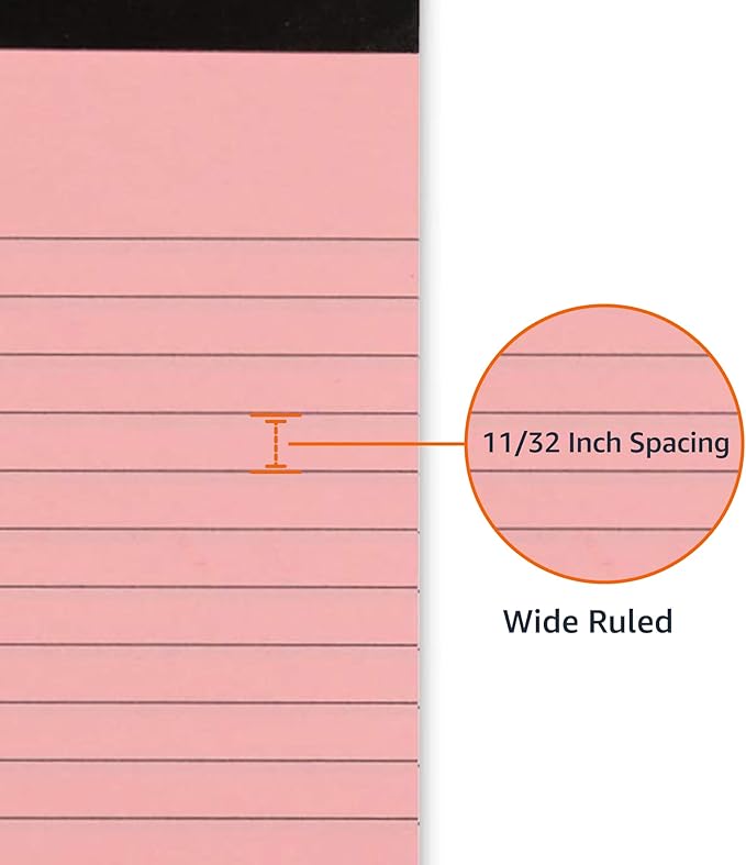 Amazon Basics Wide Ruled 8.5 x 11.75-Inch 50 Sheet Perforated Lined Writing - Image 3