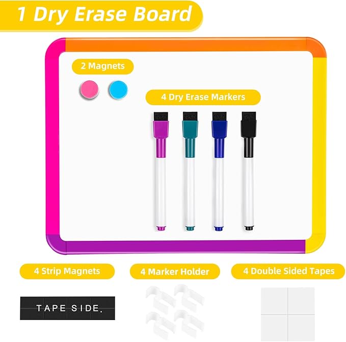 VUSIGN Small White Board Dry Erase, 8.5''x11'' Magnetic Dry Erase Board - Image 6