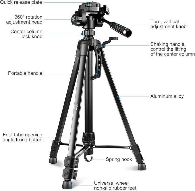 PULUZ Camera Tripod, Cellphone Clip - Image 4