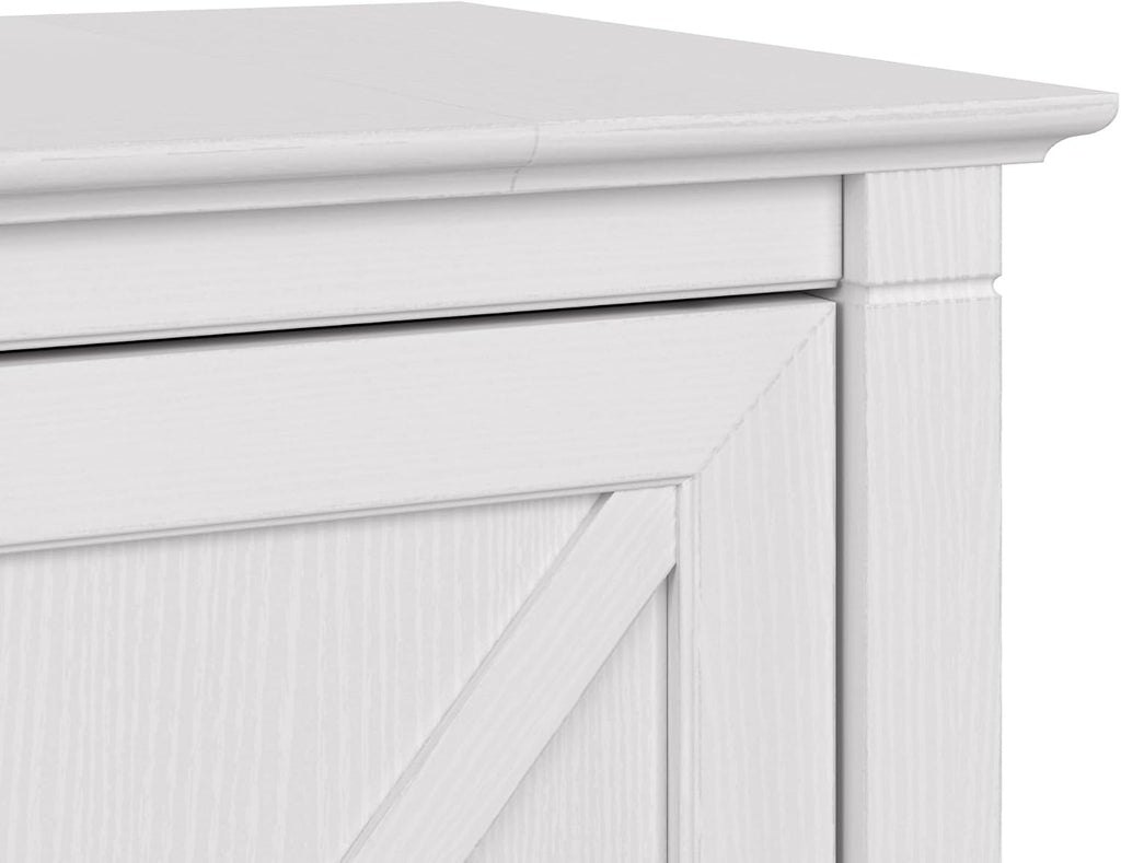 Bush Home Key West 2 Drawer Lateral File Cabinet in Pure White Oak, Document Storage for Home Office, Accent Chest with Drawers