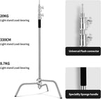 Soonpho 2 Packs Heavy Duty C-Stand Kit, Stainless Steel Photography Light Stand - Image 2
