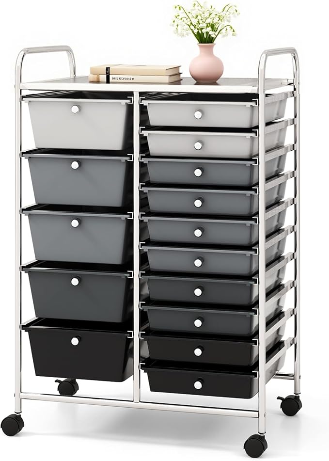 DORTALA 15-Drawer Rolling Storage Cart by DORTALA