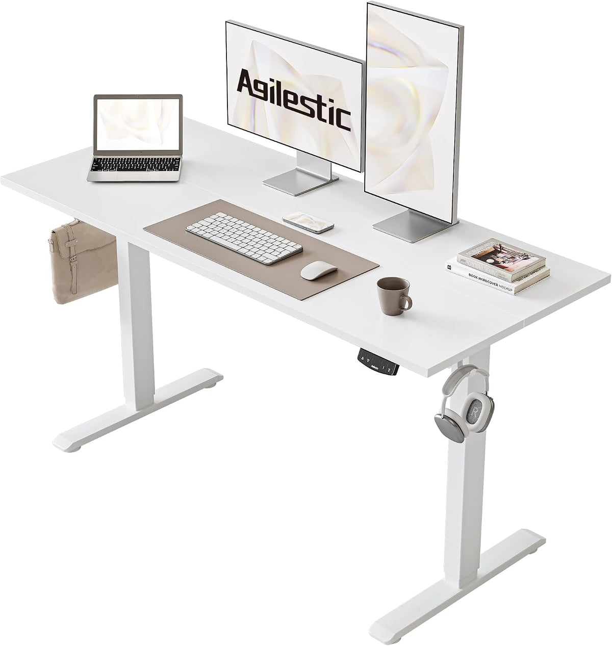 Agilestic Electric Standing Desk, 48 x 24 Inches Height Adjustable Desk