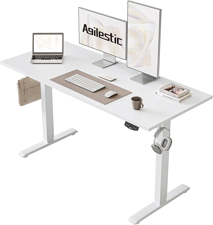 Agilestic Electric Standing Desk, 48 x 24 Inches Height Adjustable Desk by Agilestic