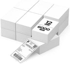 MUNBYN 4x6 Inch Direct Thermal Labels, 6000 Labels/12 Stacks, Fanfold Shipping