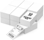 MUNBYN 4x6 Inch Direct Thermal Labels, 6000 Labels/12 Stacks, Fanfold Shipping by MUNBYN