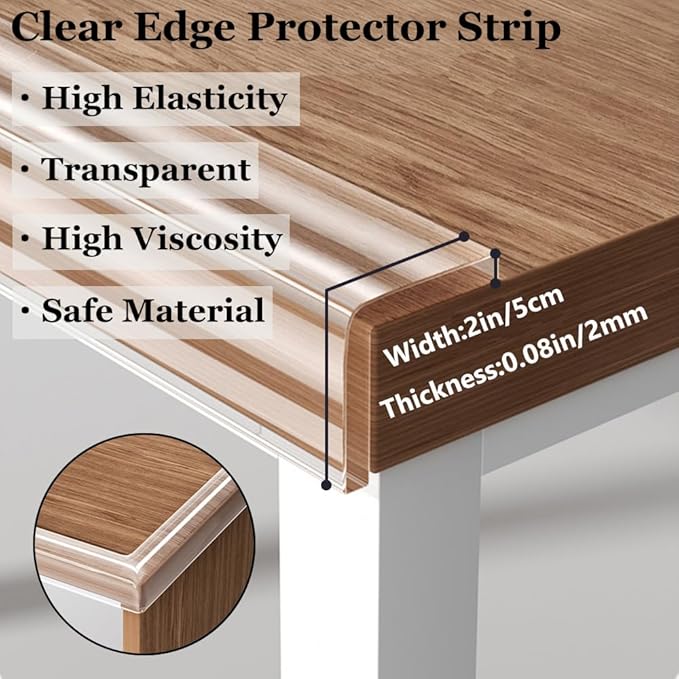 Baby Proofing Edge Protector for Kid Clear Edge Protector Strip Safety Corner - Image 2