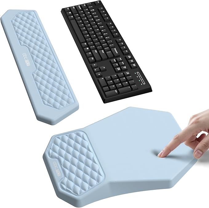 Ergonomic Mouse Pad and Keyboard Wrist Rest Support Set, Massage Design Mousepad - Image 8