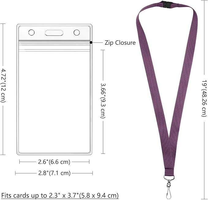 24-Pack Dark Purple Breakaway Lanyards - Image 3