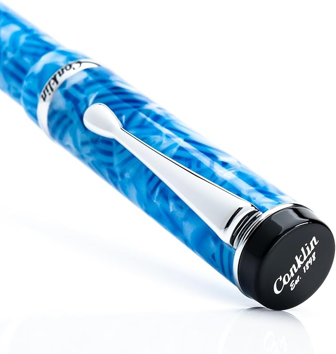 Conklin Duragraph Fountain Pen Ice Blue - Image 12