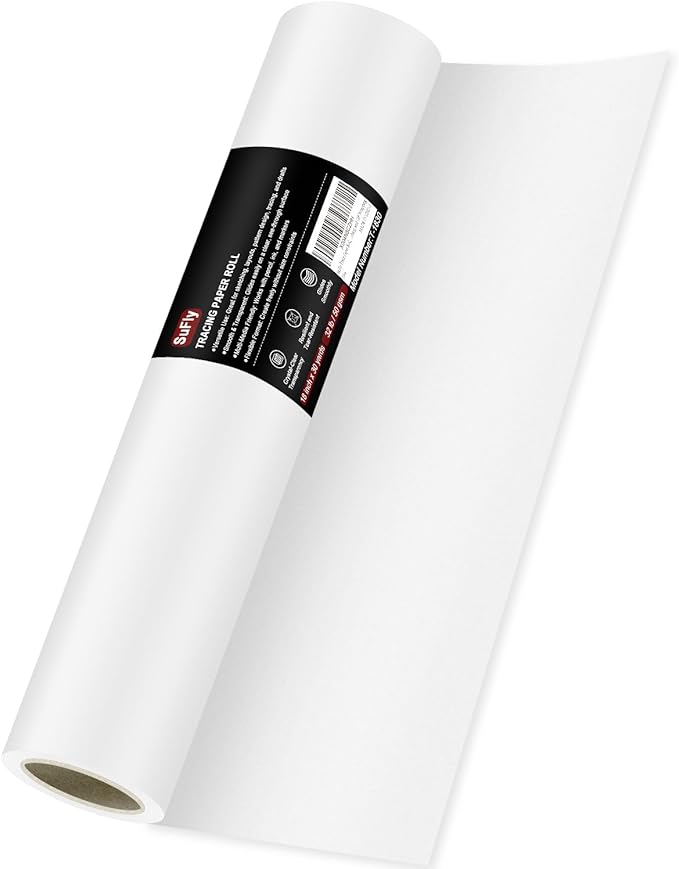 SuFly Tracing Paper Roll 18 Inch Wide x 30 Yards by SuFlyDirect