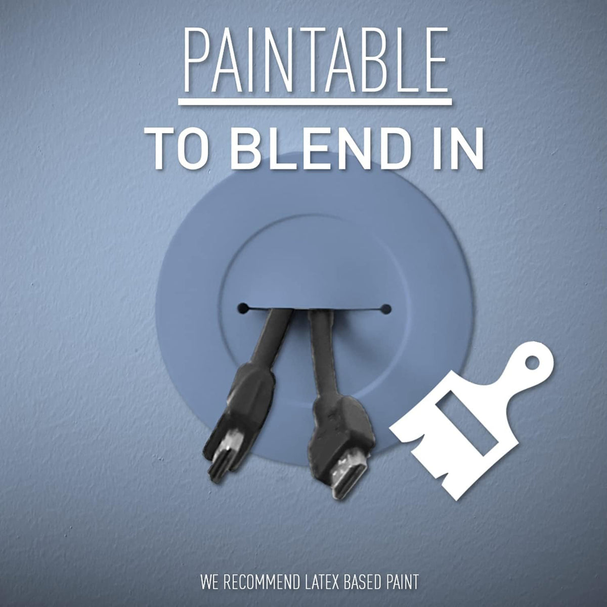 Legrand Wiremold In-Wall Low Voltage TV Cable Grommet Kit Ivory 1 Pair