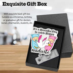 Sixrip lt's A Beautiful Day To Catch Babies Midwife Badge Reel, Funny Stork - Image 5