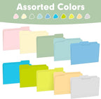 File Folder, RAZCC 150 Pack Colored File Folders, 1/3 Cut Tab File Folder - Image 6
