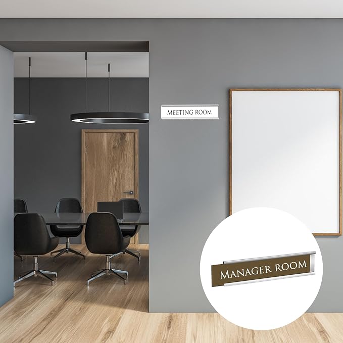 Leifide 24 Pack Name Plates for Doors, 2 x 8 Inches Aluminum Office Name Plate - Image 7