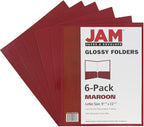 JAM PAPER Laminated Two Pocket Glossy School Folders - Image 6
