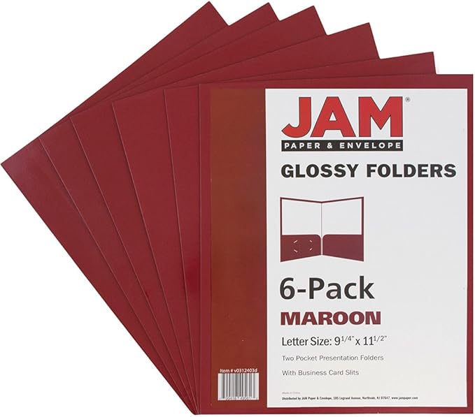 JAM PAPER Laminated Two Pocket Glossy School Folders - Image 6